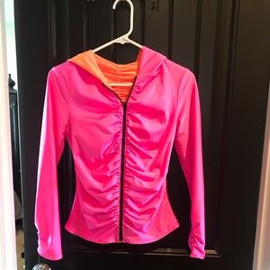 Women reversible zip up